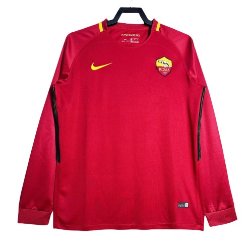 AS Roma 2017/2018 Home Long Sleeve Retro Jersey