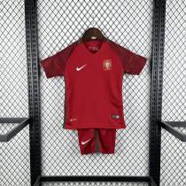 Kids Portugal 2016 Euro Home Retro Kit