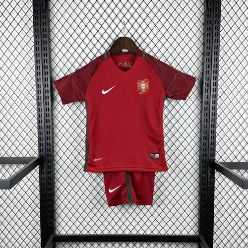 Kids Portugal 2016 Euro Home Retro Kit