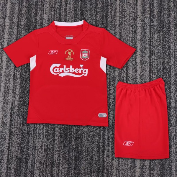 Kids Liverpool 2005 Istanbul Home Retro Kit