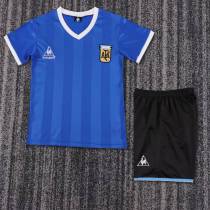Kids Argentina 1986 World Cup Away Retro Kit