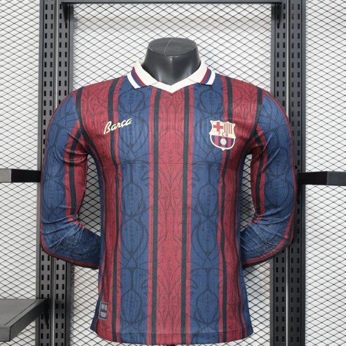 Player Version Barcelona 25/26 Classic Retro Long Sleeve Pro Jersey