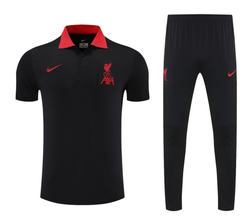 Liverpool 25/26 Polo and Pants Set Black
