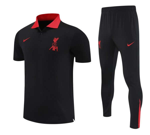 Liverpool 25/26 Polo and Pants Set Black