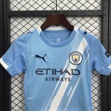 Kids Manchester City 25/26 Home Jersey and Short Kit