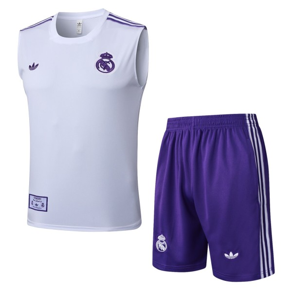 Real Madrid 25/26 Retro Sleeveless Jersey and Shorts Set D2511