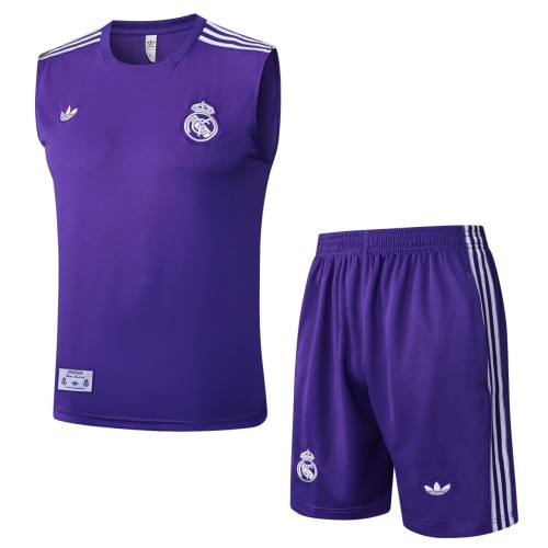 Real Madrid 25/26 Retro Sleeveless Jersey and Shorts Set D2525