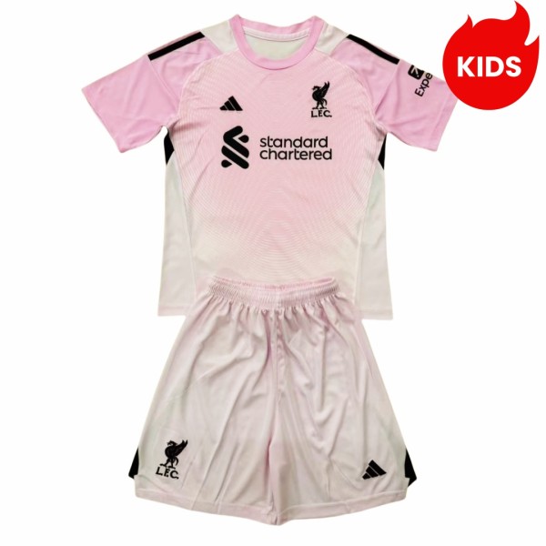 Kids Liverpool 25/26 Goalkeeper Jersey and Short Kit