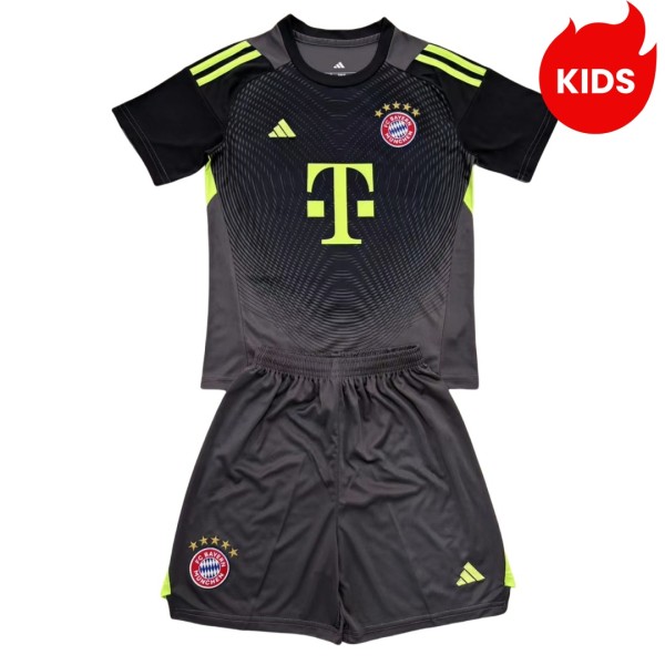 Kids Bayern Munich 25/26 Goalkeeper Jersey and Short Kit