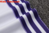 Kids Real Madrid 25/26 Retro Half-Zip Training Sweatshirt and Pants Set E2517