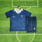 Kids France 2025 Home Jersey and Short Kit