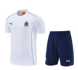Olympique Marseille 25/26 Training Shirt and Shorts Set White