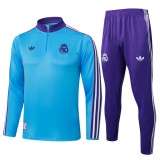 Real Madrid 25/26 Retro Half-Zip Training Top and Pants Set B2514