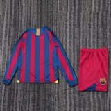 Kids Barcelona 2005/2006 Home Long Sleeve Retro Kit