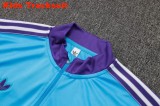Kids Real Madrid 25/26 Retro Half-Zip Training Sweatshirt and Pants Set E2519