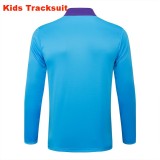 Kids Real Madrid 25/26 Retro Half-Zip Training Sweatshirt and Pants Set E2519