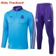 Kids Real Madrid 25/26 Retro Half-Zip Training Sweatshirt and Pants Set E2519
