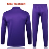 Kids Real Madrid 25/26 Retro Half-Zip Training Sweatshirt and Pants Set E2520