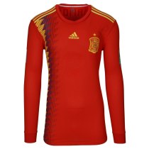 Spain 2018 World Cup Home Long Sleeve Retro Jersey