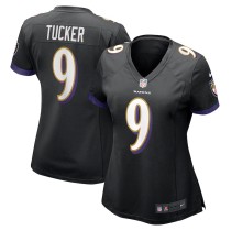 Women's Baltimore Ravens Justin Tucker Black Game Jersey