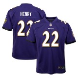 Youth Baltimore Ravens Derrick Henry Purple Team Player Game Jersey