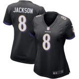 Women's Baltimore Ravens Lamar Jackson Black Game Jersey