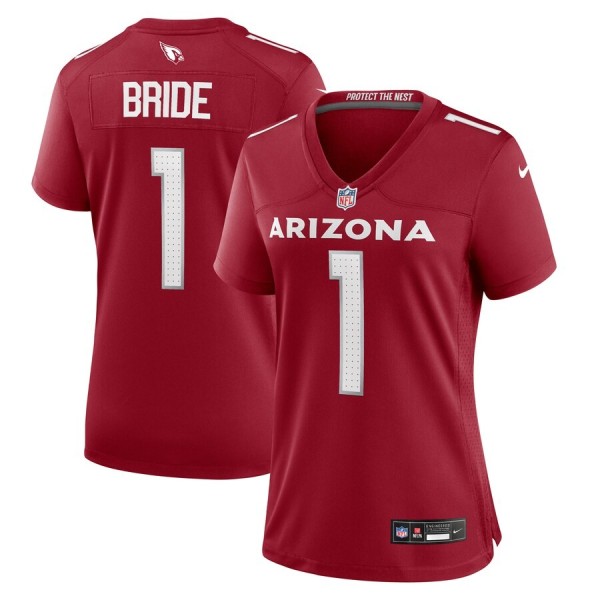 Women's Arizona Cardinals Number 1 Bride Cardinal Game Jersey