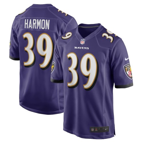 Men's Baltimore Ravens Duron Harmon Purple Game Jersey
