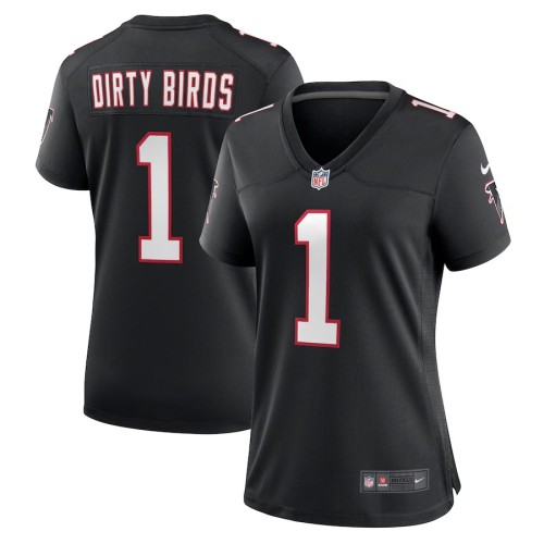 Women's Atlanta Falcons Dirty Birds Black Throwback Game Jersey
