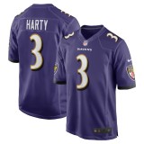 Men's Baltimore Ravens Deonte Harty Purple Team Game Jersey