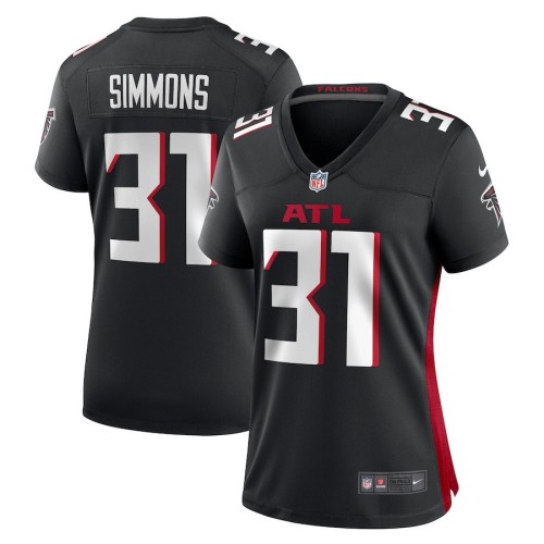 Women's Atlanta Falcons Justin Simmons Black Game Jersey