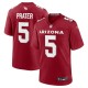 Men's Arizona Cardinals Matt Prater Cardinal Team Game Jersey