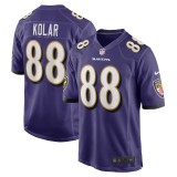 Men's Baltimore Ravens Charlie Kolar Purple Player Game Jersey