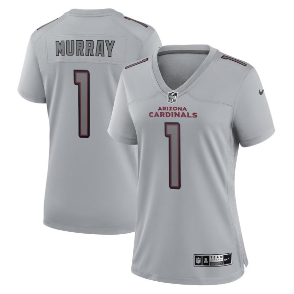 Women's Arizona Cardinals Kyler Murray Gray Atmosphere Fashion Game Jersey