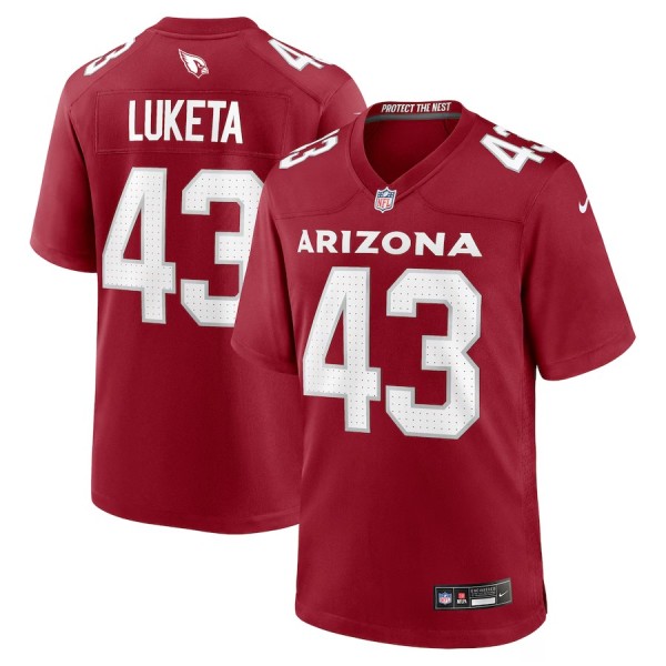 Men's Arizona Cardinals Jesse Luketa Cardinal Team Game Jersey