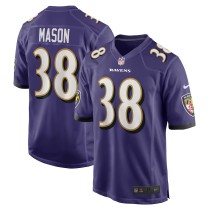 Men's Baltimore Ravens Ben Mason Purple Game Jersey