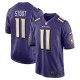 Men's Baltimore Ravens Jordan Stout Purple Player Game Jersey