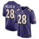 Men's Baltimore Ravens Trayvon Mullen Jr. Purple Team Game Jersey