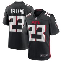 Men's Atlanta Falcons DeMarcco Hellams Black Team Game Jersey