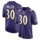 Men's Baltimore Ravens Trayvon Mullen Purple Team Game Jersey
