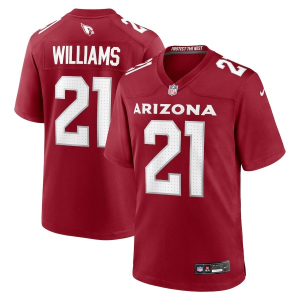 Men's Arizona Cardinals Garrett Williams Cardinal Game Jersey