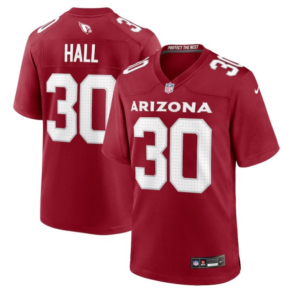 Men's Arizona Cardinals Darren Hall Cardinal Team Game Jersey