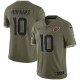 Men's Arizona Cardinals DeAndre Hopkins Olive Salute To Service Game Jersey