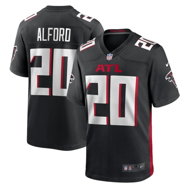 Men's Atlanta Falcons Dee Alford Black Team Game Jersey