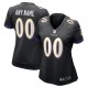 Women's Black Baltimore Ravens Alternate Custom Game Jersey