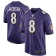 Men's Baltimore Ravens Lamar Jackson Purple Game Player Jersey