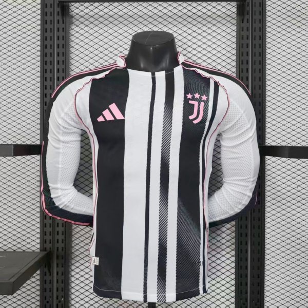 Player Version Juventus 25/26 Home Long Sleeve  Authentic Jersey