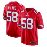 Men's Buffalo Bills Matt Milano Red Alternate Game Jersey