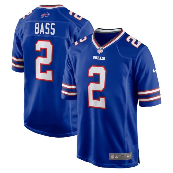 Men's Buffalo Bills Tyler Bass Royal Game Player Jersey
