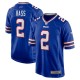 Men's Buffalo Bills Tyler Bass Royal Game Player Jersey